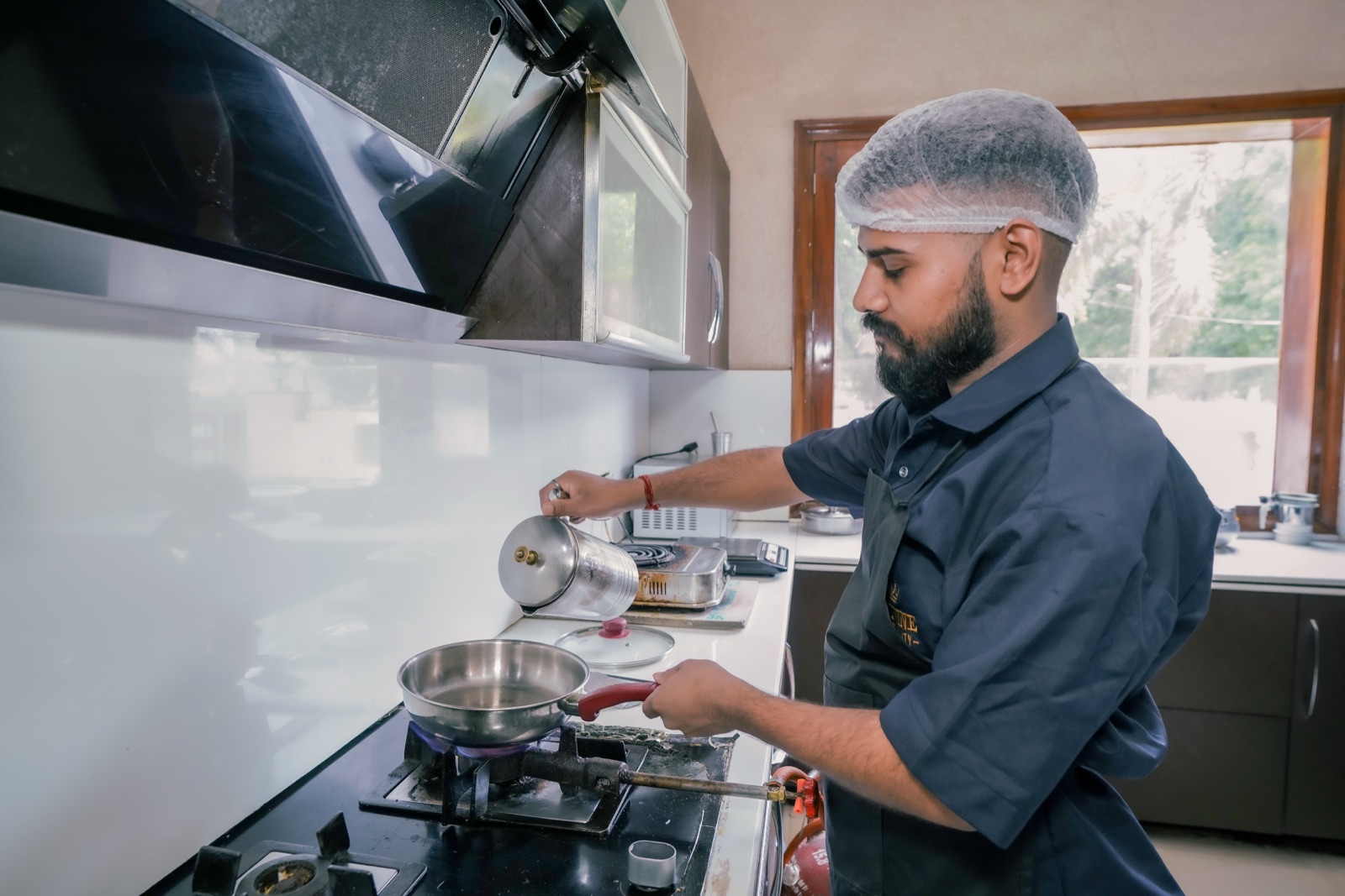 Our butler preparing a fresh home meal